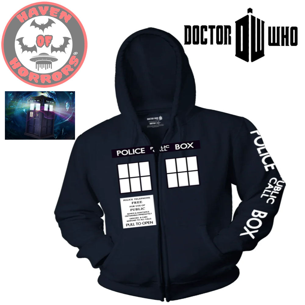 Doctor Who Complete Police Box Zip Hoodie