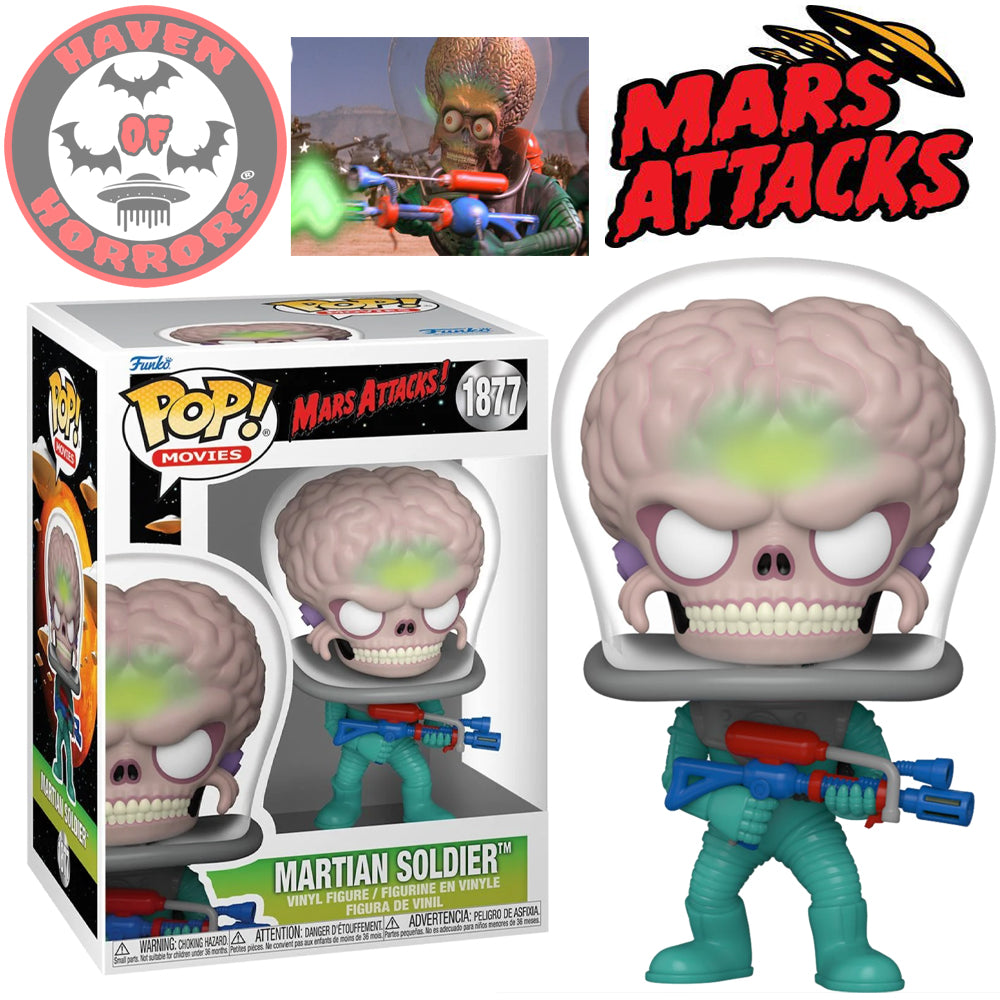 Mars Attacks Martian Soldier w/Atomic Ray Gun Funko Pop! Vinyl Figure #1877
