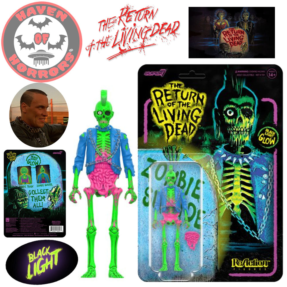 Return of the Living Dead Suicide Zombie (Blacklight) ReAction Figure