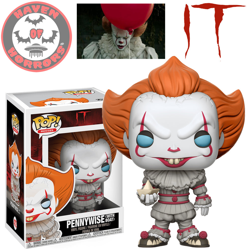 Stephen King's It Remake Pennywise Clown Pop! Vinyl with Boat Figure #472