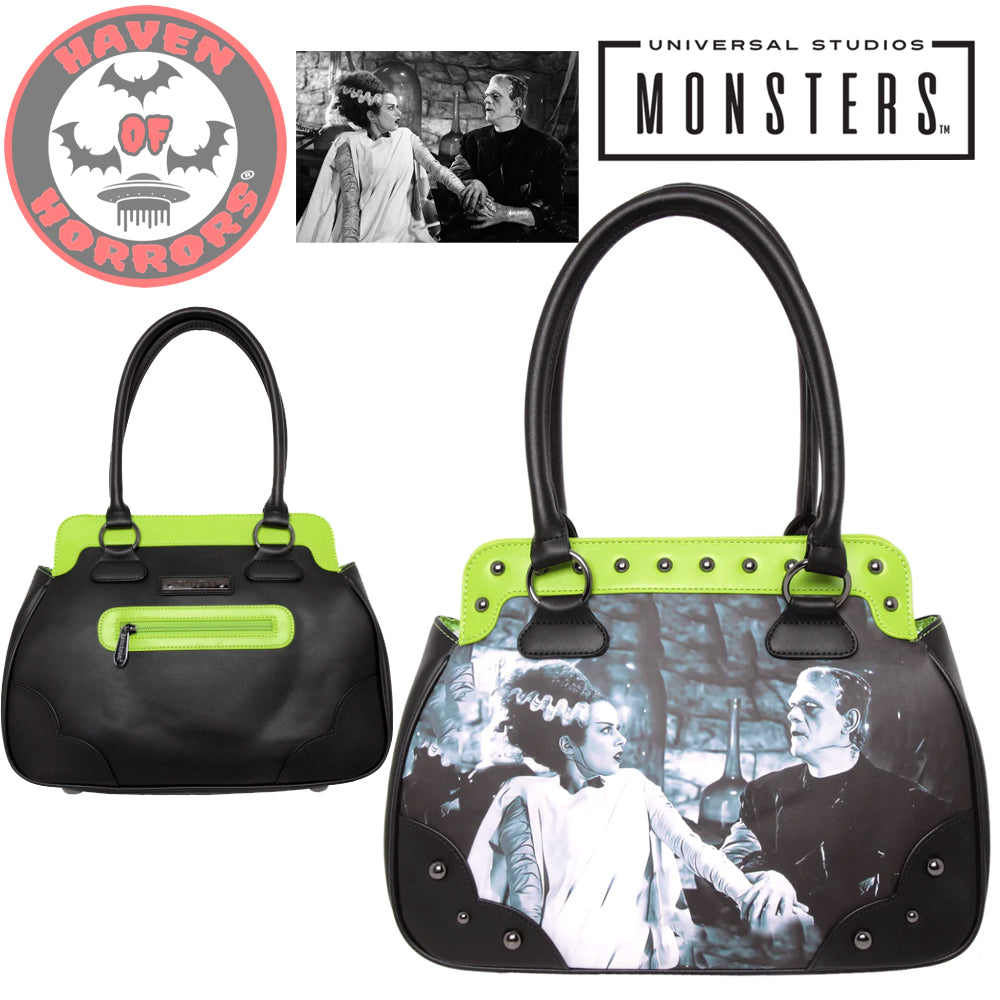 Universal Monsters We Belong Dead Bride of Frankenstein Handbag