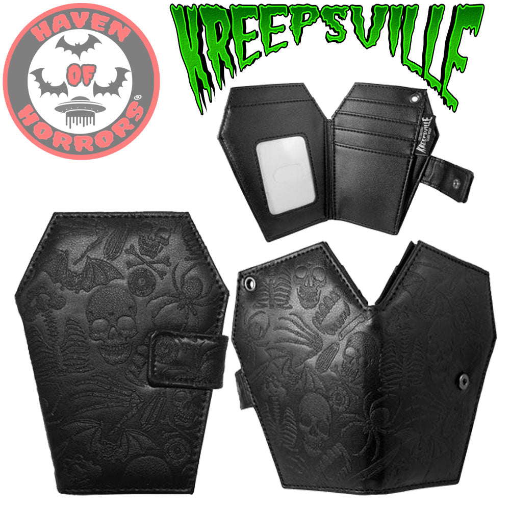 Embossed Skull Coffin Wallet