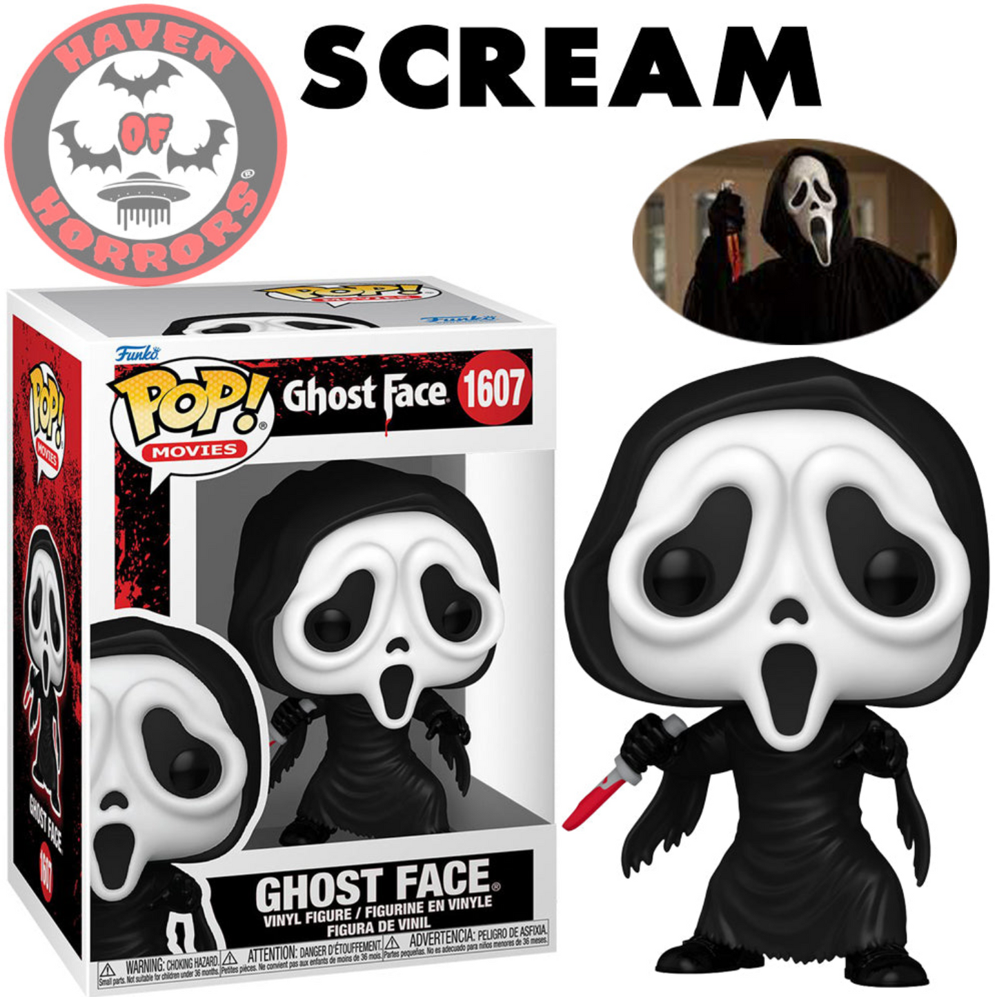 Scream Ghostface with Knife Funko Pop! Vinyl Figure #1607