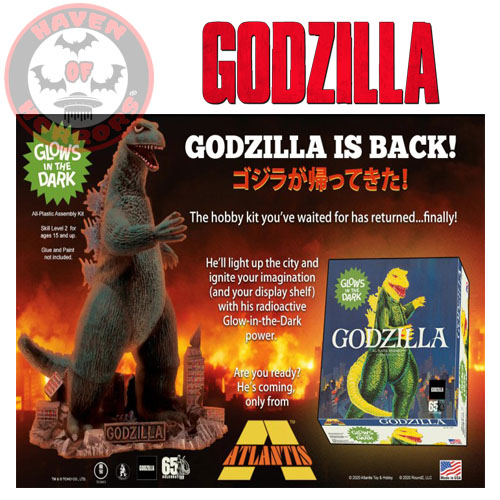 Godzilla King of the Monsters with Glow Parts Plastic Model Kit