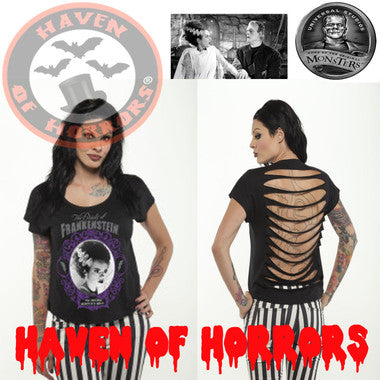 Universal Monsters Framed Bride of Frankenstein Cut and Sew Top