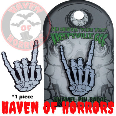 Skeleton Devil Glow Enamel Pin