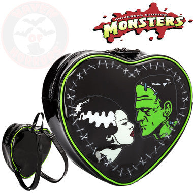 Universal Monsters Bride & Frankenstein Mini Heart Shaped Backpack
