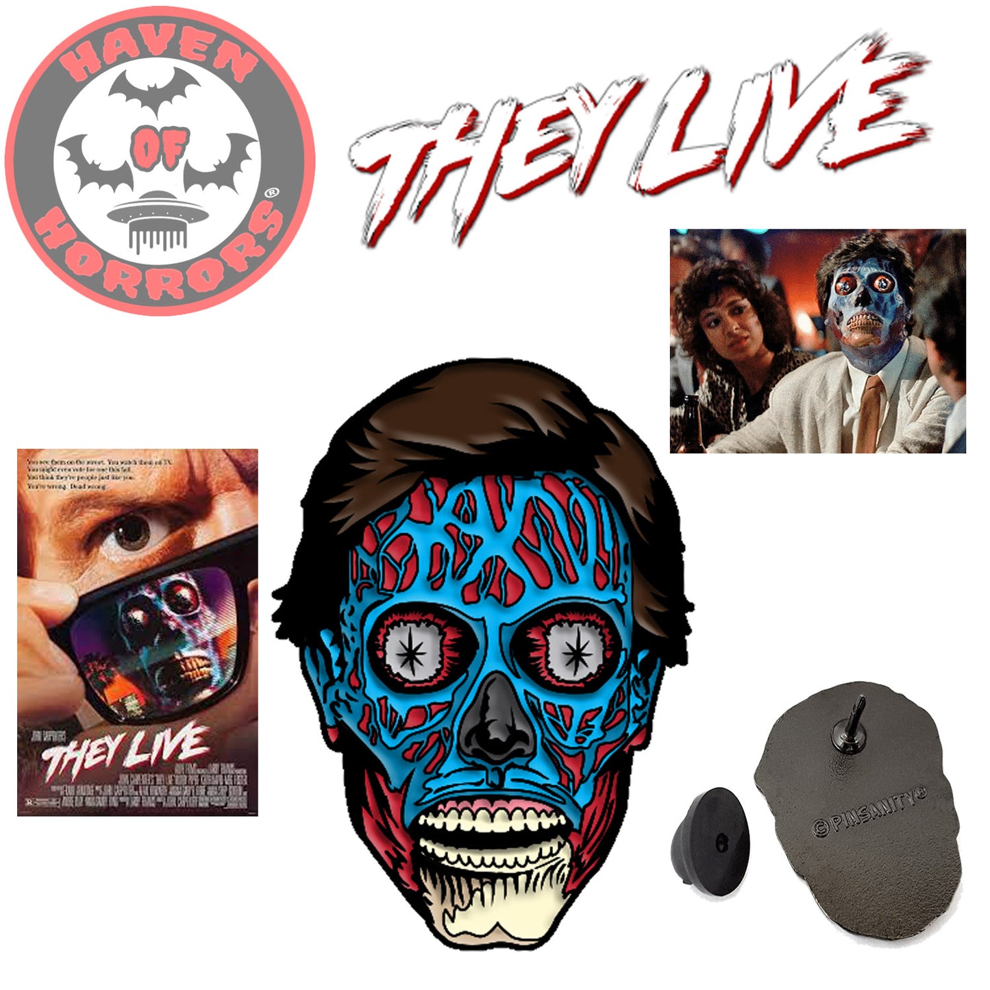 They Live Alien Enamel Pin