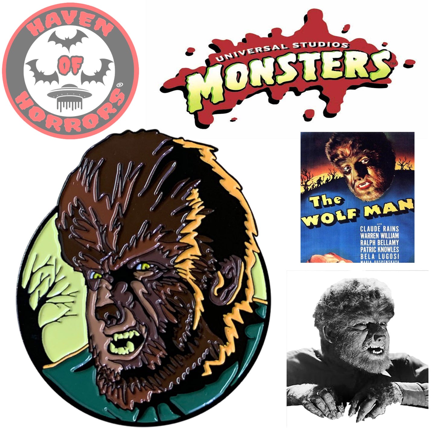 Universal Monsters The Wolf Man Enamel Pin