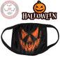 Black Distressed Pumpkin Face Mask