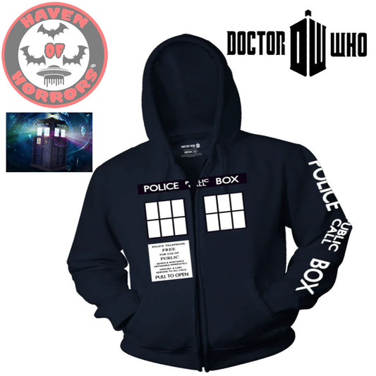 Doctor Who Complete Police Box Zip Hoodie