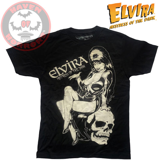 Elvira Comic Skull T-shirt