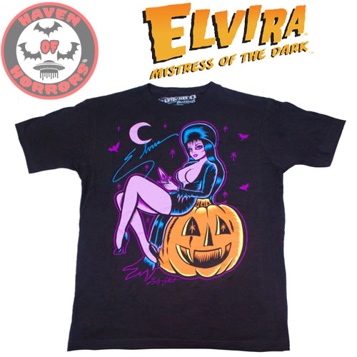 Elvira Hellcat Pumpkin Pin-up Men's T-Shirt