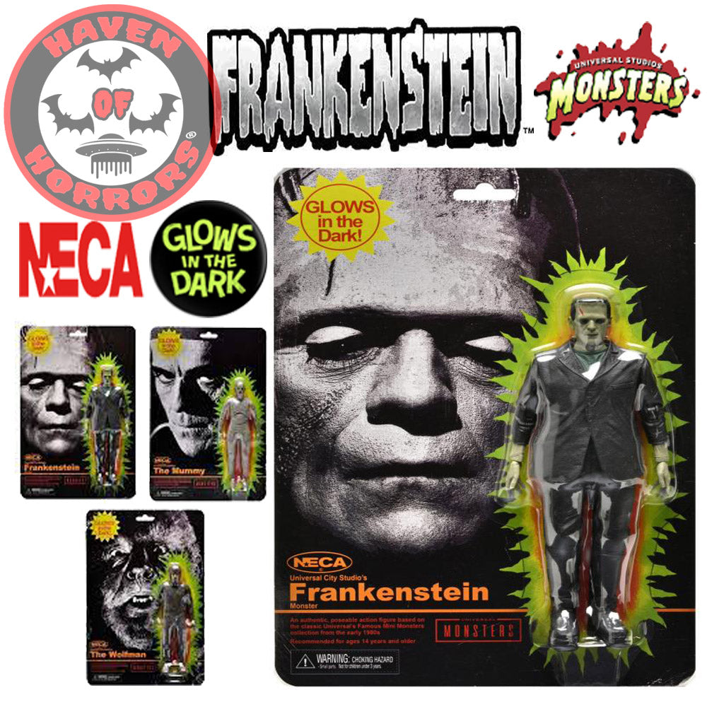 Universal Monsters Retro Glow in the Dark Frankenstein's Monster  7-Inch Scale Action Figure