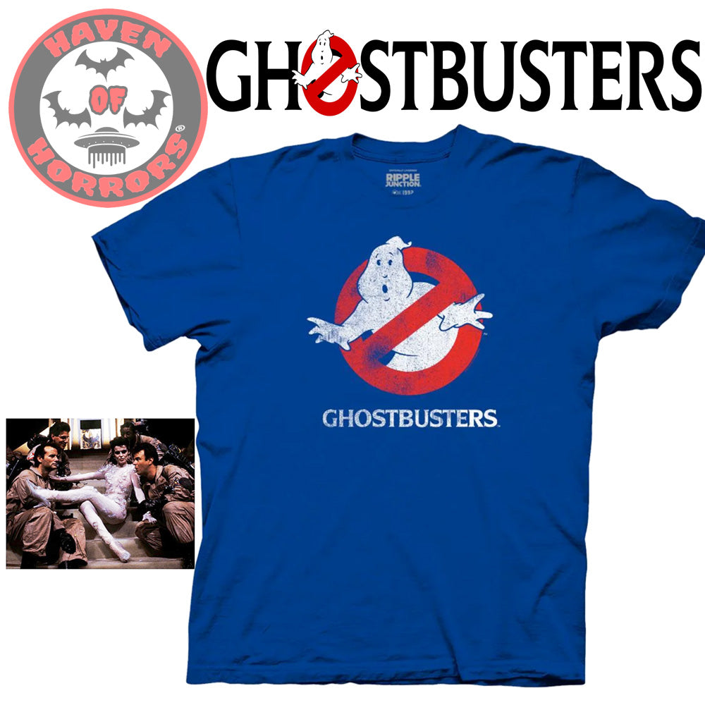 Ghostbusters Vintage Logo T-Shirt (Blue)