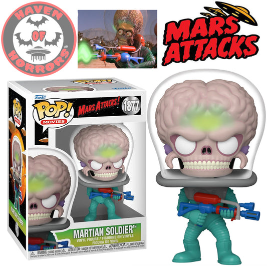 Mars Attacks Martian Soldier w/Atomic Ray Gun Funko Pop! Vinyl Figure #1877