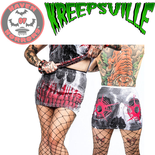 Skull Shot Mini Skirt