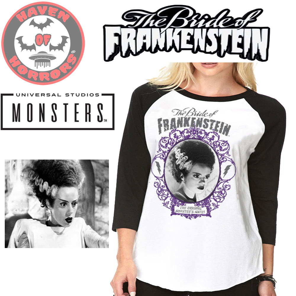Universal Monsters Framed Bride of Frankenstein Raglan Top