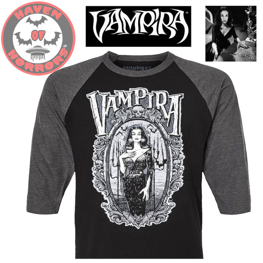 Vampira Gory Frame Longsleeve Raglan Tee