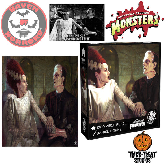 Universal Monsters Frankenstein with Bride Jigsaw Puzzle