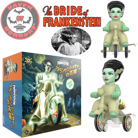 Universal Monsters Super Cycles Bride Of Frankenstein (Glow W/ Glow Trike)