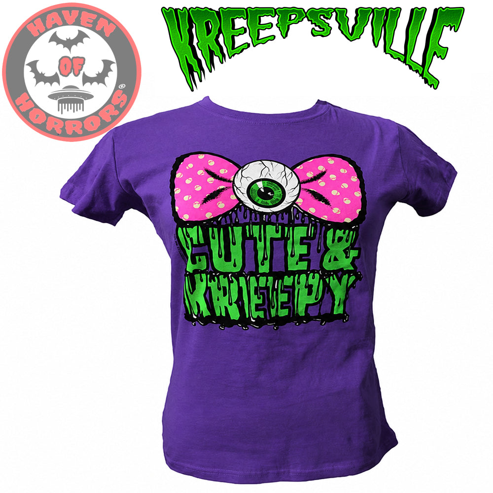 Cute & Kreepy Purple Tee