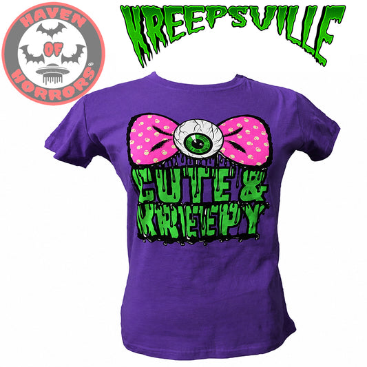 Cute & Kreepy Purple Tee