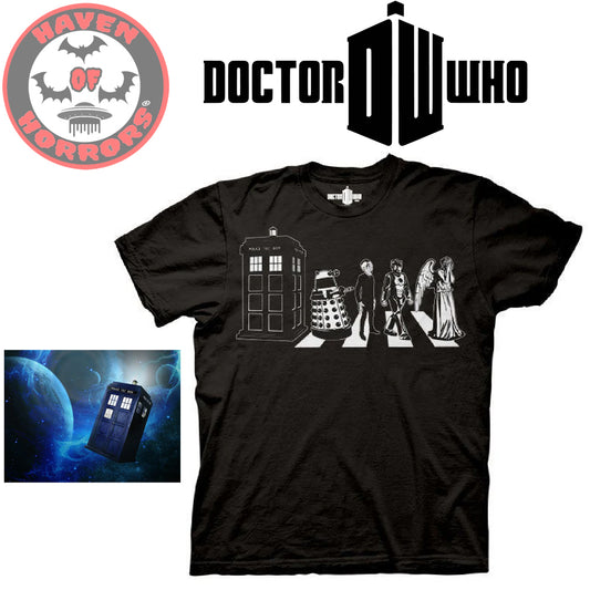 Doctor Who Characters Abbey Road T-shirt