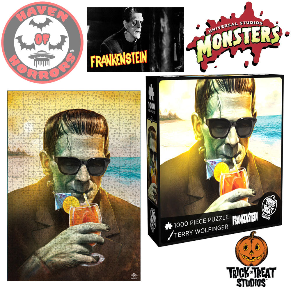 Universal Monsters Frankenstein at the Beach Jigsaw Puzzle