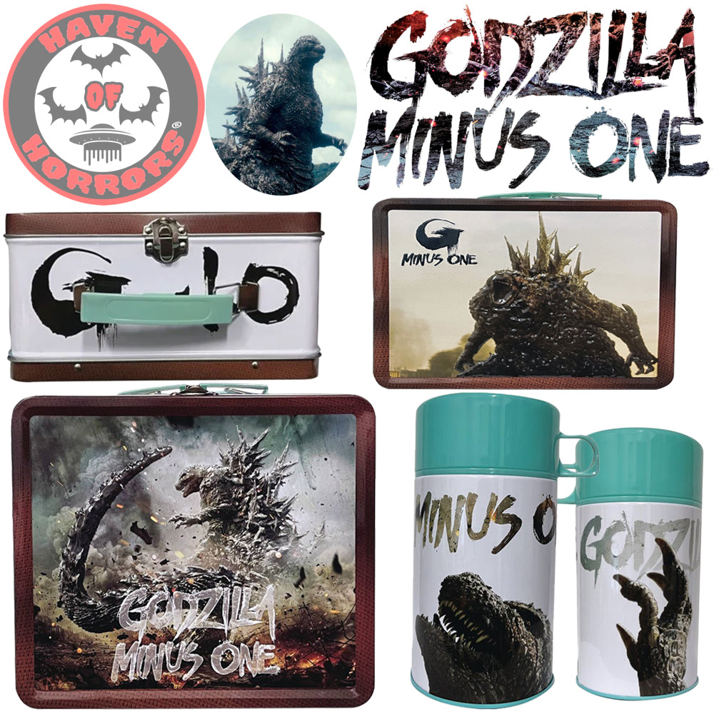 Godzilla Minus One Tin Titans Lunch Box with Thermos