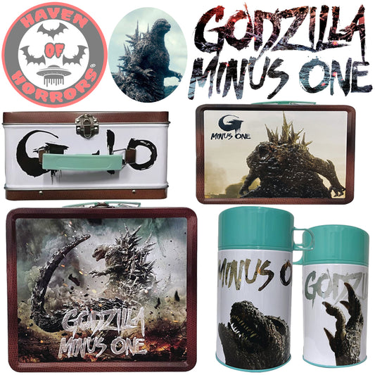 Godzilla Minus One Tin Titans Lunch Box with Thermos