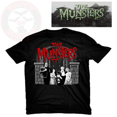 The Munsters Family Portrait with Red Logo T-Shirt