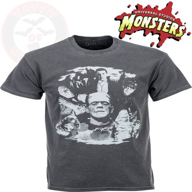 Universal Monsters Distressed Look Collage T-Shirt