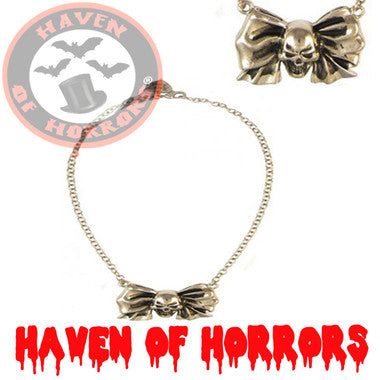 Skully Bow Necklace