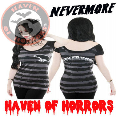 Nevermore Striped Shoulder Top