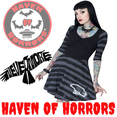 Nevermore Striped Skater Dress
