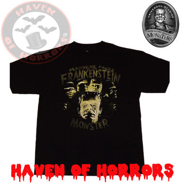 Universal Monsters Fearsome Faces of Frankenstein T-Shirt