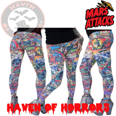 Mars Attacks! Retro Cards Leggings