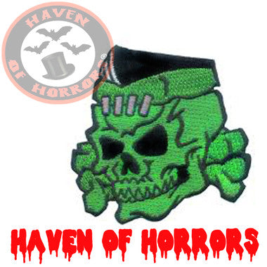 Psycho Stitched Skull Patch