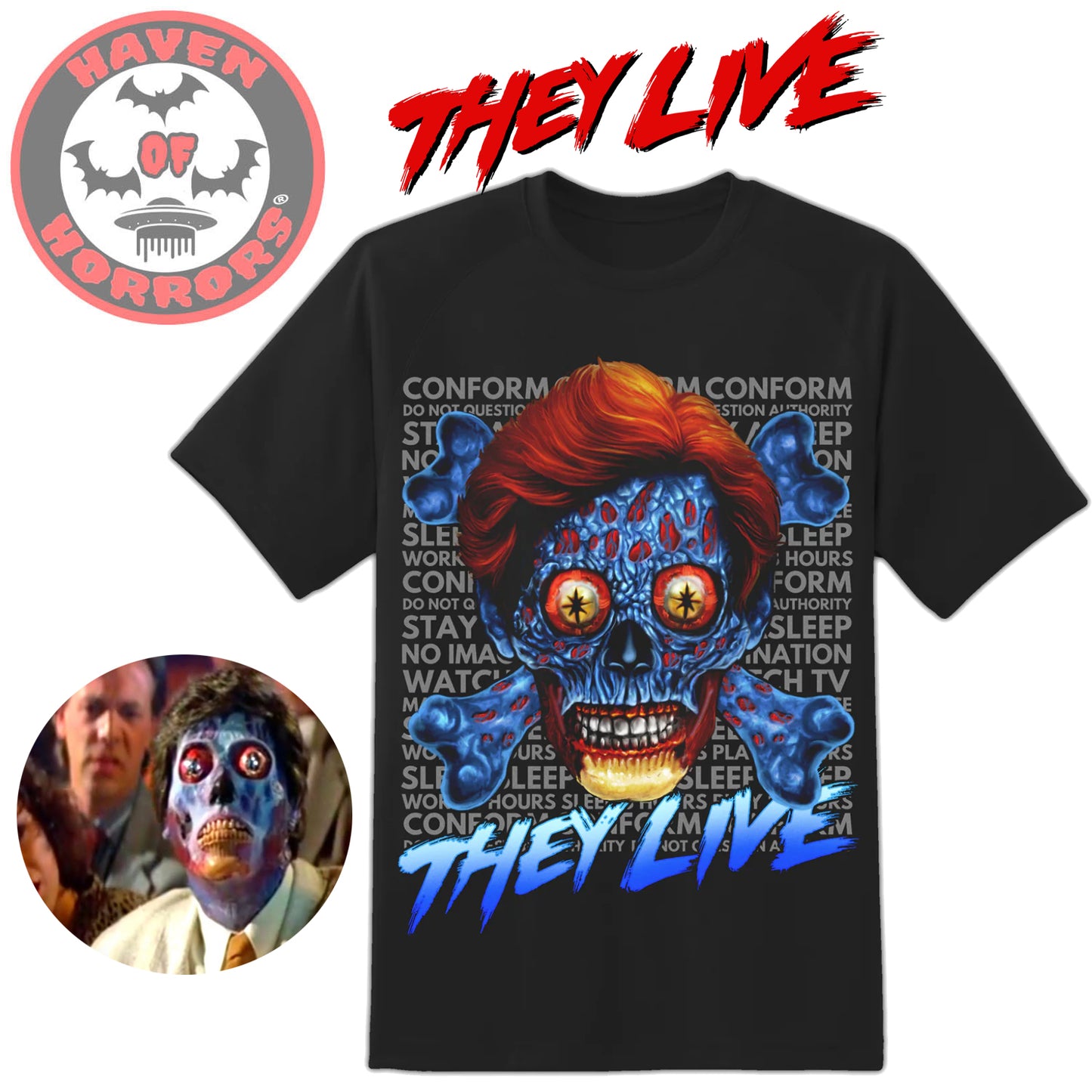 They Live Alien Crossed Bones T-Shirt