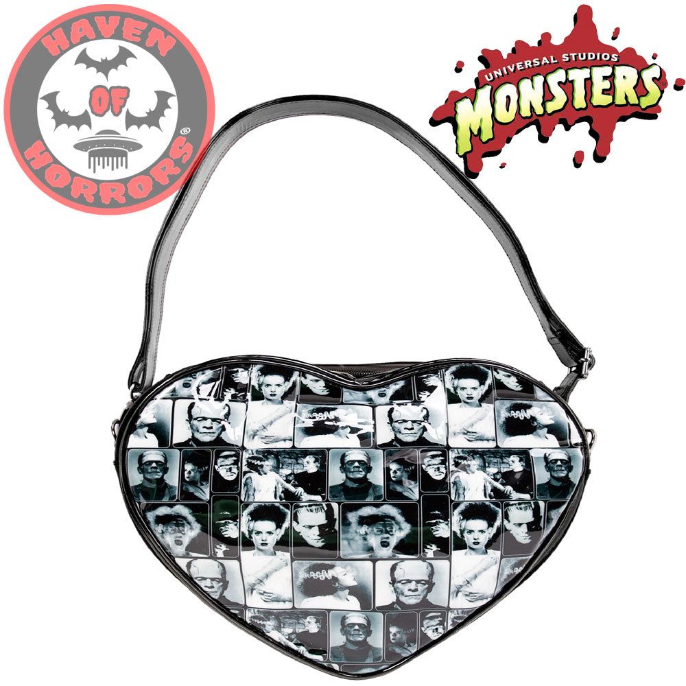 Universal Monsters Frankenstein and Bride Retro Tile Shoulder Bag