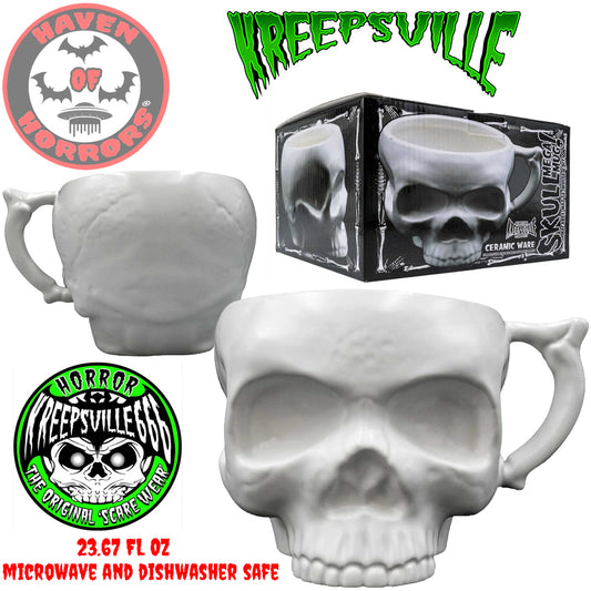 Anatomical Skull Mega Mug White